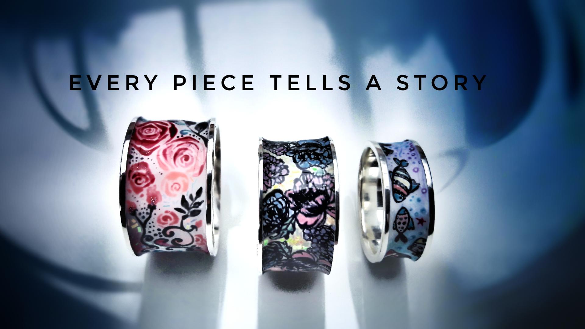 Every piece tells a story - custom pained rings